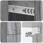 vidaXL Cabinet de chevet mural Sonoma gris 33 x 34 5 x 40 cm