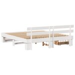 vidaXL Cadre de lit avec tiroir Blanc 180 x 200 cm Bois massif en pin