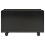 vidaXL Table basse Noir brillant 60x60x35 cm Bois d'ingénierie