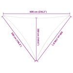 vidaXL Voile d'ombre 5 x 5 x 6 m 100   polyester Oxford Triangulaire