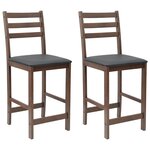 vidaXL Chaises de salle à manger 2 Pièces Marron Clair