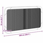 vidaXL Tête de lit avec tête de lit Noir 100 x 55 x 3 cm Rotin