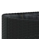 vidaXL Salon de jardin 5 Pièces avec coussins noir résine tressée