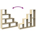 vidaXL Étagère séparatrice de pièce 4 niveaux chêne sonoma