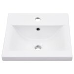 vidaXL Cadre de lavabo de salle de bain vasque à encastrer Noir Fer