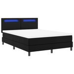 vidaXL Lit à ressorts avec matelas Noir 140 x 200 cm Simili cuir