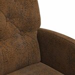 vidaXL Chaises de Salle à Manger avec Roues 2 Pièces Marron Simili daim