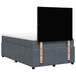 vidaXL Sommier à lattes de lit et matelas Gris foncé 120x200cm Velours
