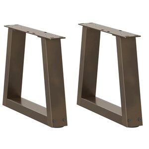 vidaXL Pieds de table basse en forme de V  2 pièces  acier naturel  30 x (30-31 3) cm