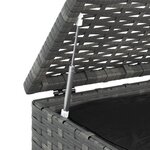vidaXL Boîte à coussins de jardin Résine tressée 100x97 5x104 cm Gris