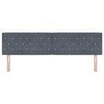 vidaXL Tête de lit en velours gris foncé avec boutons en cristal  180 cm