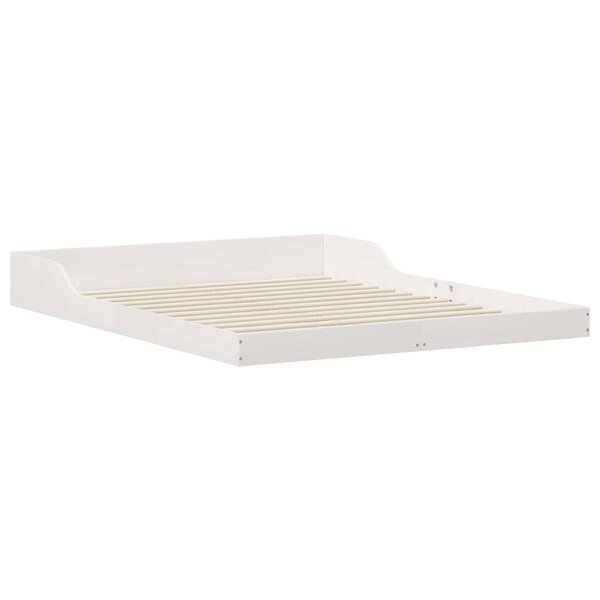 vidaXL Cadre de lit Blanc 160 x 210 cm Bois massif en pin