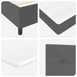 vidaXL Lit à ressorts avec matelas Gris foncé 120 x 200 cm tissu