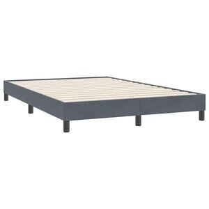 vidaXL Cadre de lit sans matelas gris foncé 140x220 cm velours