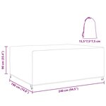 vidaXL Housse pour mobilier d'extérieur Noir 240 x 190 x 90 cm 600D