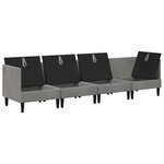vidaXL Ensemble de meubles pour le salon 4 Pièces Gris clair Velours