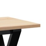 vidaXL Table basse cadre en Y 160x40x45 cm bois de pin massif et acier