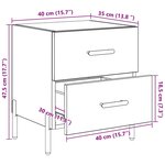 vidaXL Cabinet de chevet avec tiroir chêne artisanal 40 x 35 x 47.5 cm