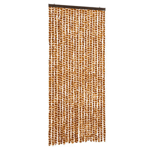vidaXL Moustiquaire Ocre et blanc 90x220 cm Chenille