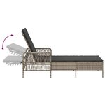 vidaXL Chaise Longue Ensemble de 3 Gris clair et gris foncé