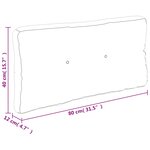 vidaXL Coussin de palette taupe 80x40x12 cm tissu