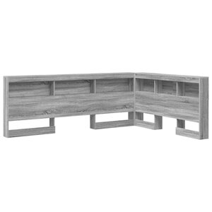 vidaXL Tête de lit de rangement Gris Sonoma 150 cm Bois d'ingénierie