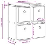 vidaXL Buffet Chêne Sonoma 49 5 x 22 x 47 cm