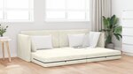 vidaXL Sofa lit au sol 2-en-1 Crème 213x144x60 cm Velours
