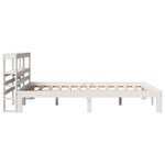 vidaXL Cadre de lit et tête de lit sans matelas blanc 135x190 cm