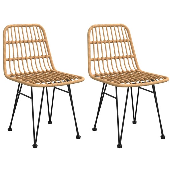 vidaXL Chaises de jardin lot de 2 48x62x84 cm Résine tressée