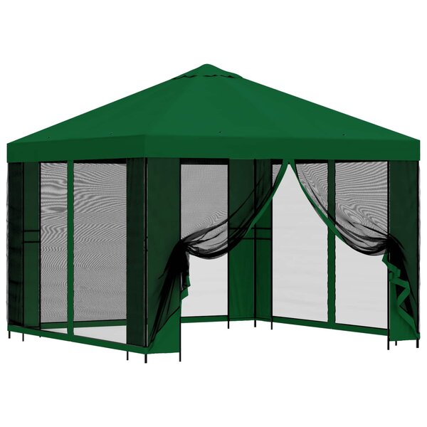 vidaXL Abri de jardin avec parois 3 x 3 m Vert Polyester et Acier