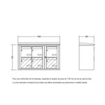 Bloc collectif Leabox 3x2  grade 3  simple face  extérieur  fixation murale  rouge brun ral 3011 finition brillante