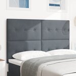 Tête de lit vidaXL Bouton capitonné Gris foncé 140 cm Velours