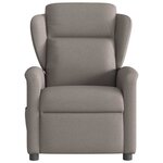 vidaXL Fauteuil inclinable électrique Taupe Tissu