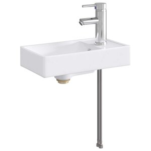 vidaXL Lavabo de salle de bains Chrome 40 5 x 22 5 x 11 5 cm métal