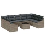 vidaXL Ensemble de salle à manger pour jardin 10 Pièces Gris clair