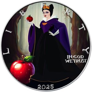 Pièce de monnaie en Argent 1 Dollar g 31.1 (1 oz) Millésime 2025 Queens of Darkness APPLE OF DEATH