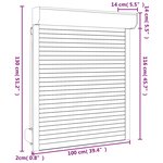 vidaXL Volet roulant aluminium 100x130 cm anthracite