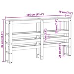 vidaXL Tête de lit avec étagères marron cire 150 cm bois massif de pin