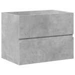 vidaXL Ensemble de meubles de salle de bain 2 Pièces gris béton