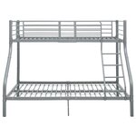 vidaXL Cadre de lit superposé sans matelas gris 140x200 cm/90x200 cm