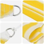 vidaXL Voile d'ombre 2 5 x 4 5 m HDPE Rectangulaire Jaune et blanc