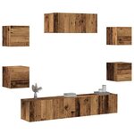 vidaXL Ensemble de meuble TV mural 5 Pièces vieux bois