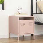 vidaXL Table de chevet rose 35x39x43 5 cm acier