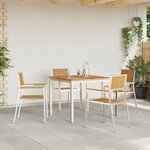 Ensemble repas jardin 5 pièces en teck massif