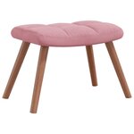 vidaXL Chaise à bascule avec repose-pied Rose Velours