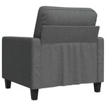 vidaXL Fauteuil Gris foncé 60 cm Tissu