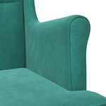 vidaXL Fauteuil Turquoise Velours