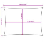 vidaXL Voile de parasol tissu oxford rectangulaire 2x3 5 m jaune