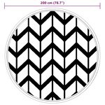 vidaXL Tapis d'extérieur ARAKIL gris Ø200 cm PP